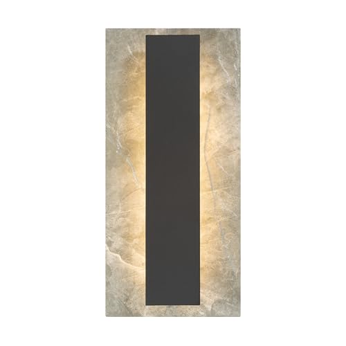 The Great Outdoors Avenelle 13.75" High LED Outdoor Wall Sconce - Sand Coal Black and Grey Slate by THE GREAT OUTDOORS - Used condition - Image 2