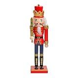 クリスマス ナットクラッカー デコレーション,木製 ナットクラッカー 兵士 人形,屋内 屋外 玄関 家庭 パーティー ホーム 暖炉 ホリデー 祝祭 ガーデン 用 フィギュア 装飾品 | クリスマス 飾り