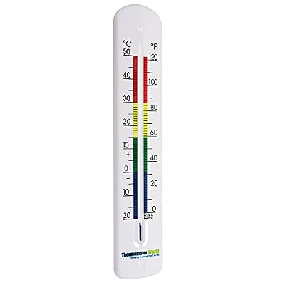 Large Outdoor Thermometer for Patio and Outside Garden 380 mm - Outside Thermometer Large Easy to Read with Large Numbers and Coloured Zones Outdoor Temperature Gauge Garden Greenhouse