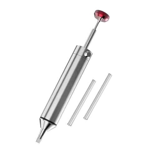 rockible Pompe à dessouder manuelle, outil de retrait de soudure en alliage d'aluminium avec Tube de rechange en Silicone de 50mm