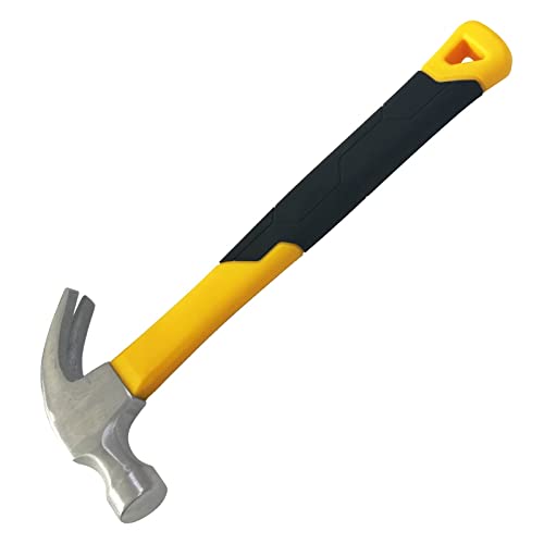 16oz Martillo de orejas recto - Martillo de carpintero, martillo de orejas recto con cabeza de acero pulido, martillo de orejas forjado de una pieza, martillo artesanal