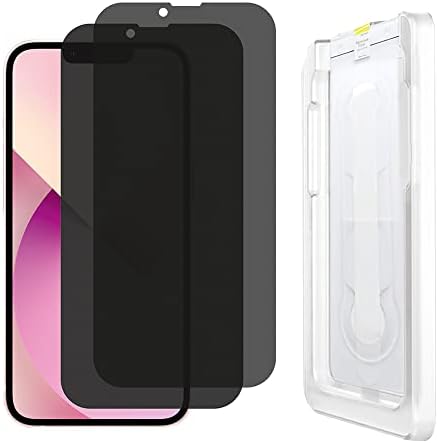 AMZER Privacy Screen Protector Designed for iPhone 13 Pro Max Tempered Glass with Easy Install Kit (Pack of 2)