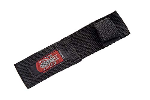 Faca pequena Szco Supplies com desenho de aranha totalmente preta de 14 cm com bainha