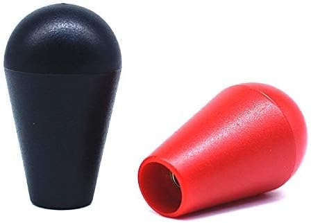 Miniatura 2 de Arcity HY-PJ092-1 - 2 piezas de joystick de arcade, ovalada, con mango superior, estilo americano, negro y rojo, para Zippy SANWA SEIMITSU