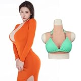 [Gitibaba] シリコンバスト 人工乳房 シリコン胸 タートルネック 女装 変装 仮装 女装バスト偽乳 仮胸 コスチューム 男の娘 女性になる ハロウィン コスプレ