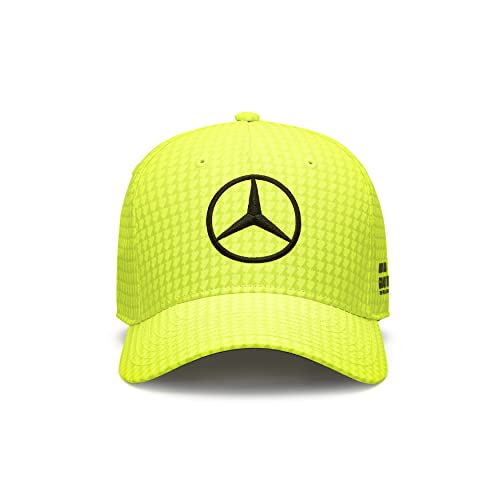 Mercedes AMG Petronas Formula One Team - Kids 2023 Lewis Hamilton Driver Hat - Neon Yellow - Size: One size