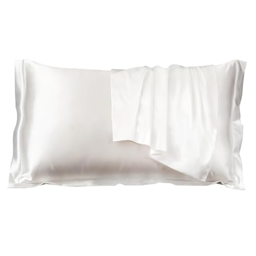 Set de Fundas de Almohada de Seda 50x80 cm, Blanco
