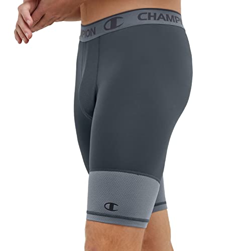 Champion Men's, Compression Shorts with Total Support Pouch, Moisture Wicking, 6" & 9"3