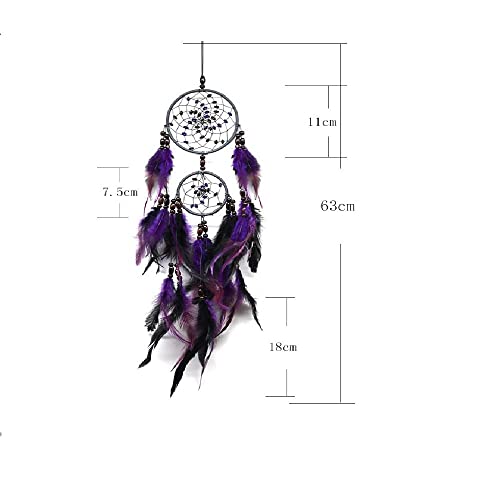 Atrapasueños morado bohemio de pared como regalo original para comunión 8