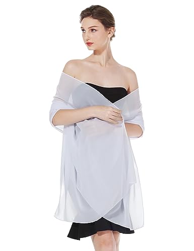 BEAUTELICATE Chiffon Schal Stola Damen Festlich Elegante Tücher Schultertuch Stola für Abendkleider Braut Festlich Sommer Hochzeits
