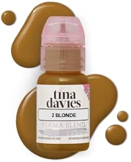 Tina Davies Professional X Perma Blend Brow Pigment - Permanent Eyebrow Makeup - Colours Heal True to Tone - High Retention - Blonde, 1/2oz
