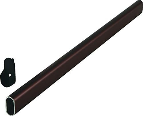 Oval Closet Rod with End Supports (12-30 in)