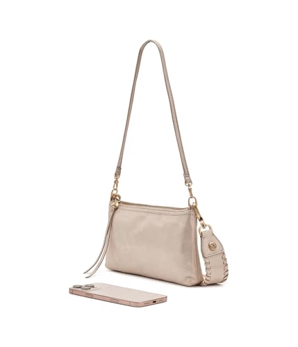 Image of HOBO Darcy Leather Convertible 3-in-1 Crossbody Bag with Removable & Adjustable Strap, Exterior Phone Slip Pocket