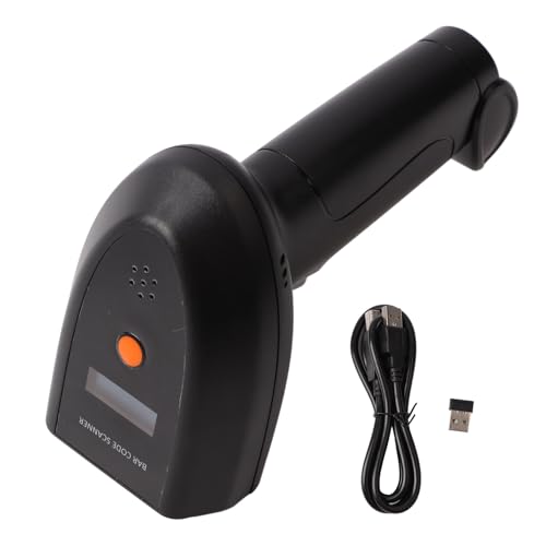 Nutriess Barcode Scanner Voice Prompt Cordless Handheld QR Code Reader Image Barcode Reader Warehouse Library Supermarket Efficient Scanning Long Battery Life Ergonomic Design