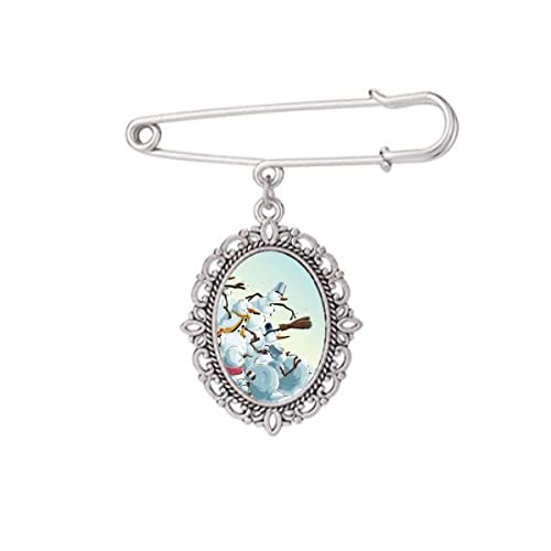 Broche bonhomme de neige cadeau de festival pour chemise et tenue M