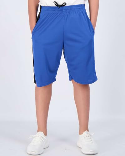 Image of 5 Pack Boys' Mesh Athletic Shorts Basketball Kids Soccer Sports Pockets