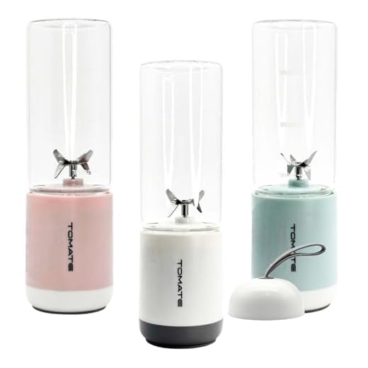 Mini Mixer Liquidificador 6 Laminas Portátil USB 330ml Com Jarra De Vidro Para Sucos Shakes Triturar Frutas Gelos E Vegetais - Cores Sortidas