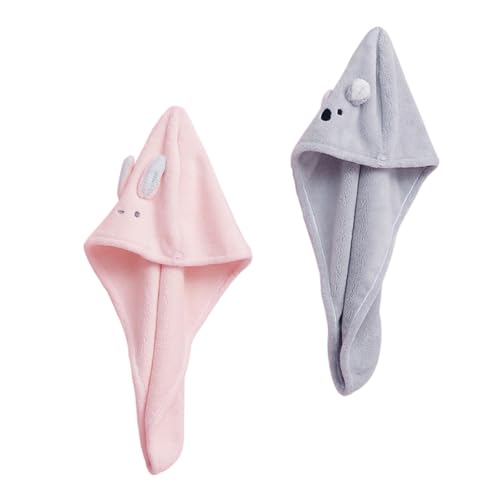FOMIYES 1 Juego Sombrero De Pelo Seco con Orejas De Conejo Gorro De Baño De Secado Rápido Gorro para Cabello Seco Tapa Maquilhagem Nezeni Cosmetics Gorro De Ducha Gorros De Ducha 2 Piezas