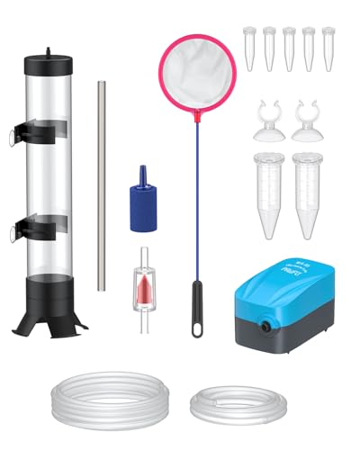 Pawfly Brine Shrimp Hatchery Kit, Shrimp Egg Incubator, Brine Shrimps Hatching Set, Artemia Hatchery with Air Pump, Live Brine Shrimps Net, Automatic Feeders & More