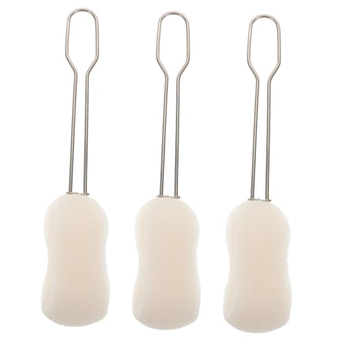 BUTIFULSIC 3pcs Pot Cleaning Brush Bottle Washing Sponge Handle Sponge Brush Bottle Brush Wine Bottle Sponge Glassware Cleaning Brushes Bottle Cleaning Sponge Cup Cleaning Brush