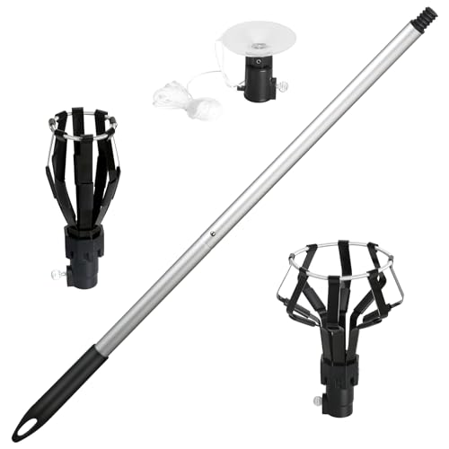 momolove 12FT Light Bulb Changer for High Ceilings, Light Bulb Remover Tool High Ceiling,Light Extension Pole Changer with Baskets and Suction Cup