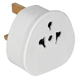 KOMPAKT UND SICHER: Der von europäisch 2-PIN auf britisch 3-PIN Stromstecker verfügt über eine 13 A Sicherung für bis max. 2000 Watt. Das Gerät ist kein Spannungswandler!