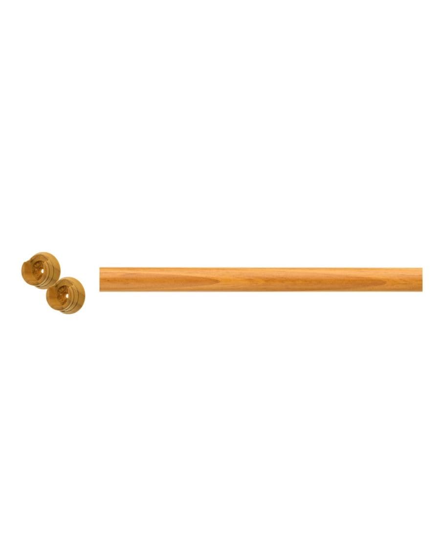 28mm Naturals Wooden Eyelet Curtain Pole, Recess Bracket and fit, Wood Pole, Antique Pine, 180 cm
