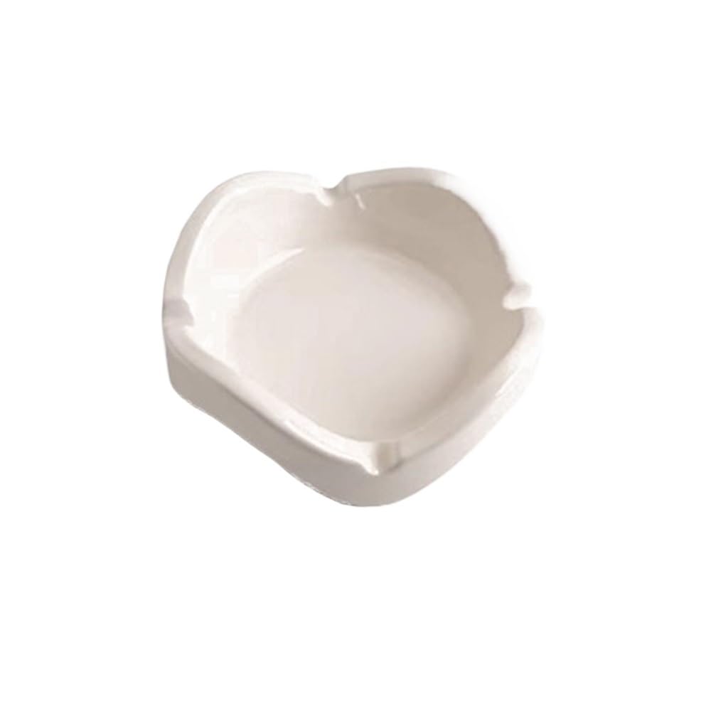 Indoor Decorative Ceramic Ashtray Lip Shaped Desktop Decorative, for Home Office Restaurants Bar KTV Balcony Gardens etc for Desktop(White)