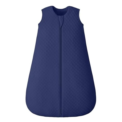 FIEMOL Baby Sleep Sack 6-12 Months 2.5 TOG, Winter Cotton Sleep Sacks Newborn and Infant, Warm Quilted Baby Wearable Blanket, Baby Sleeping Bag with 2-Way Zipper Blue 1 Pack
