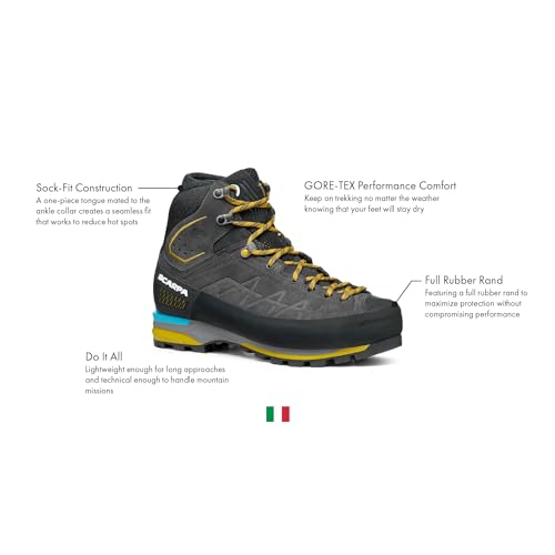 SCARPA Men's Zodiac Tech GTX Waterproof Gore-Tex Boots for Hiking, Trekking, & Mountaineering2