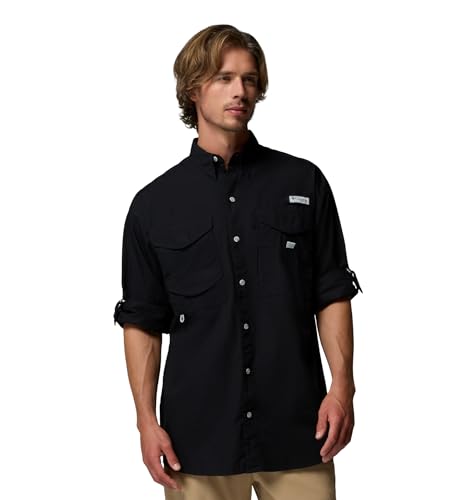 Chemise de pêche respirante Columbia PFG Bonehead noire manches longues taille S homme