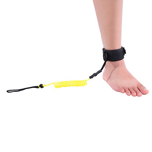 Leash de Perna Leve, Board Leash, para Bodyboard (Amarelo)