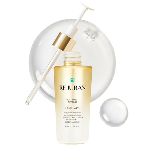 Image of REJURAN Dual Effect Ampoule, DOT DUAL c-PDRN [Larger Size] - Salmon DNA Face Serum for Deep Rejuvenation, Wrinkle Care, Skin Elasticity with Visible Anti-Aging Results. Korean Skincare (1.69 fl oz)