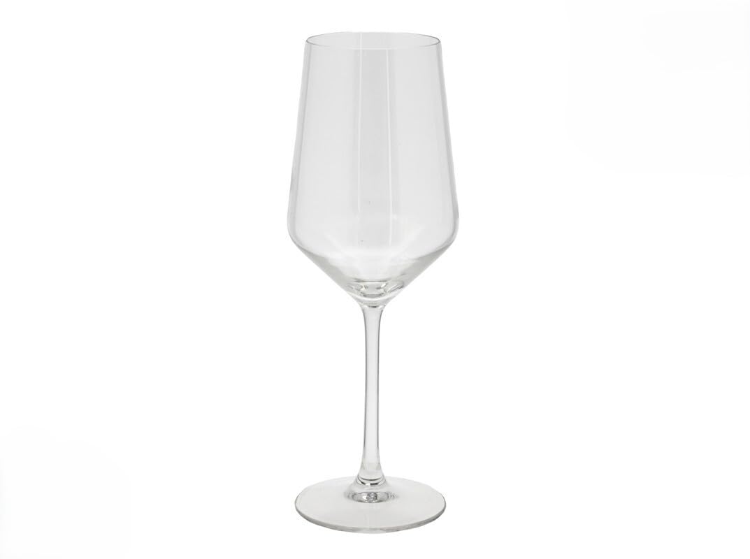 Gerimport Lot de 6 verres à vin Alice II, verre transparent, 400 ml, design contemporain, lot de 6