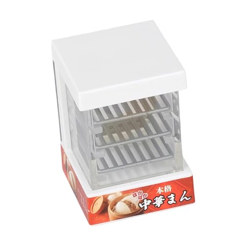 Guohetuk Vitrina de Alimentos para Casa de Muñecas con Estructura Compacta Gabinete Exhibidor de Desayuno Caja de Almacenamiento Calentada Accesorio Decorativo, Blanco