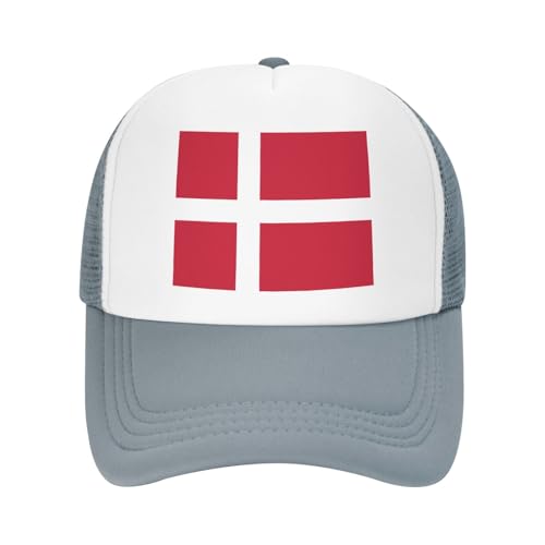 Flag of Denmark Trucker Hat Snapback Mesh Baseball Cap Unisex2