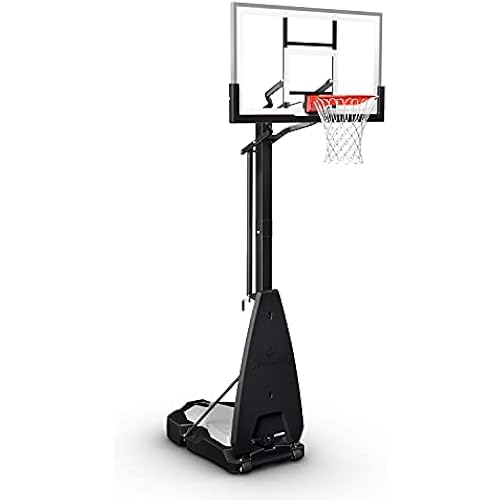 Spalding Ultimate Hybrid Portable Basketball Hoop | Adjustable Height from 7.5' to 10' in Infinite Increments | Arena Slam Breakaway Rim