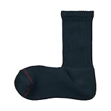 無印良品 婦人 足なり直角 あったか綿 厚手靴下 (ウール入り・無地) レディース DAJ80A5A ダークネイビー 23~25cm