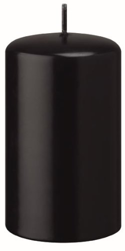 Bougies Pilier Noires 8 x 4 cm, Lot de 12 Cover