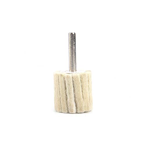 10Pcs 30mm Wool Abrasive Mounted Flap Polishing Buffing Wheel with 1/4