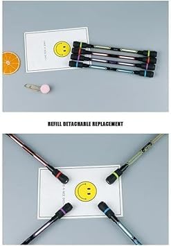 Gowxs 4 Pcs Spin Cool Pens, Rolling Finger Spin Game Pens with Weighted Ball Anti-Slip Stationery Set including Refills - Image 3