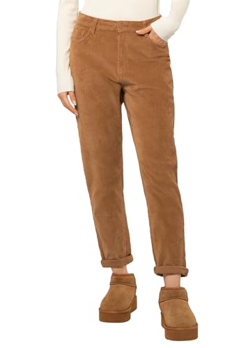 Eight 2 Nine Eight2Nine Damen Kordhose MOM Fit mit Aufschlag middle-brown S