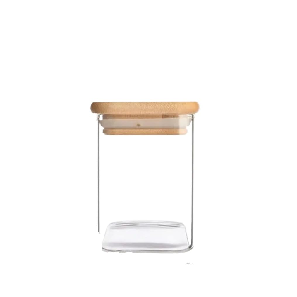 ZNJAMN 2pcs High Borosilicate Glass Sealed Can Transparent Storage Supplies Jar With Lid Moisture Proof for Pickling(210ml)