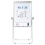 Stand White Board - 40x28 Magnetic Dry Erase Board Flipchart Board Double Sided Easel Board Portable Whiteboard Silver