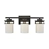 Thomas Lighting CN578311 Ravendale 3-Light for The Bath in Oil Rubbed Bronze with Opal White Glass, 7″ D x 20″ W x 9″ H