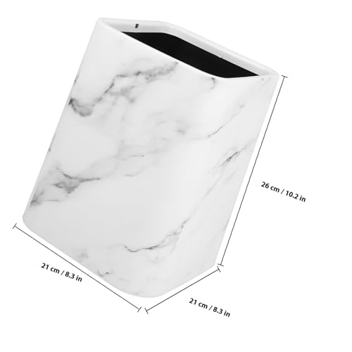 Caneca de Basura Marble Doble Capa Mediana Blanco Mármol miniatura 2