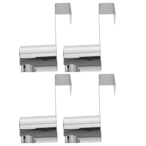COLLBATH 4pcs Stainless Steel Toilet Bidet Attachment Hooks Wall Mounted Sprayer Brackets for Bathroom Cleaning Heavy-Duty Handheld Shower Holder for Enhanced Personal Hygiene and Easy