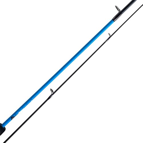 Canne à pêche sans emmêlement avec moulinet bleu fluide pour débutant