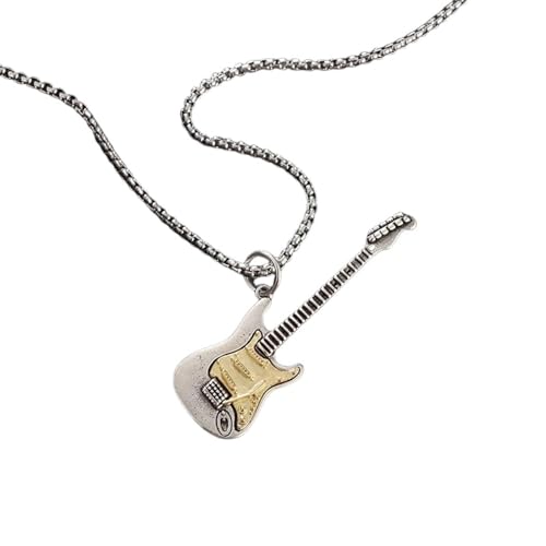 Collier guitare style punk homme le cadeau tendance pour musicien