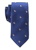 Ctskyte Men's Blue Jacquard Silk Narrow Novelty Ties Bridegroom Funny Ducks Patterned Neckties Gifts for Son